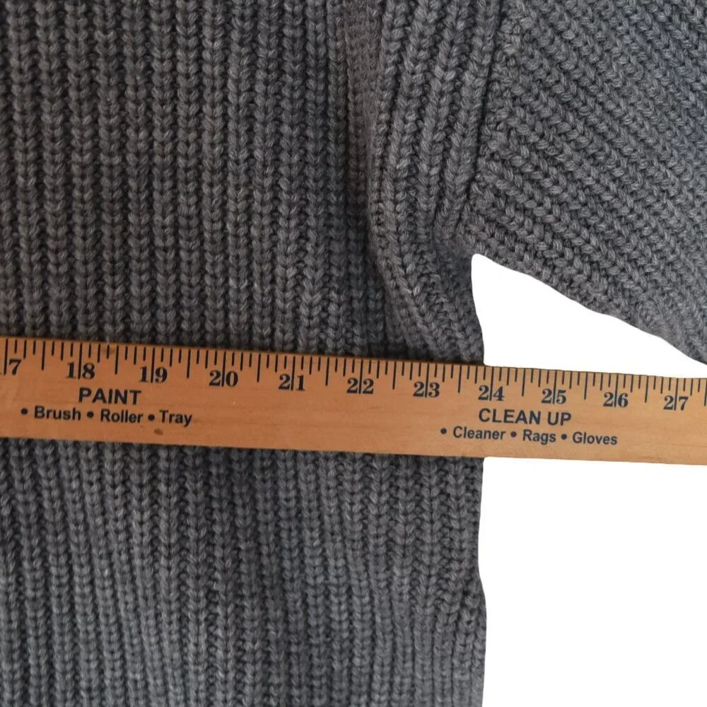 ASOS Grey Knit Sweater M Chunky Ribbed Minimalist Cozy Normcore Soft Grunge - Picture 6 of 9